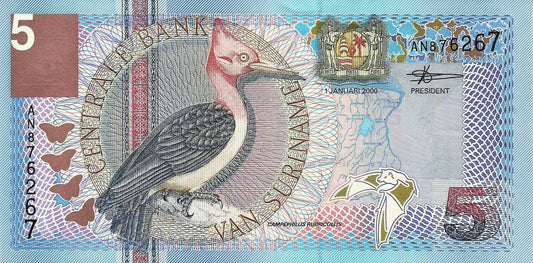 Suriname - 5 Gulden 2000 (# 146)