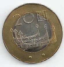 China - 20 Yuan 2001 (Km# 565)