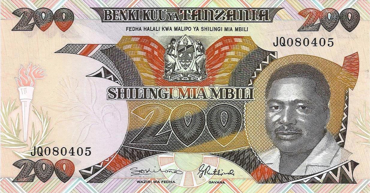 Tanzania - 200 Shillingi 1992 (# 20)
