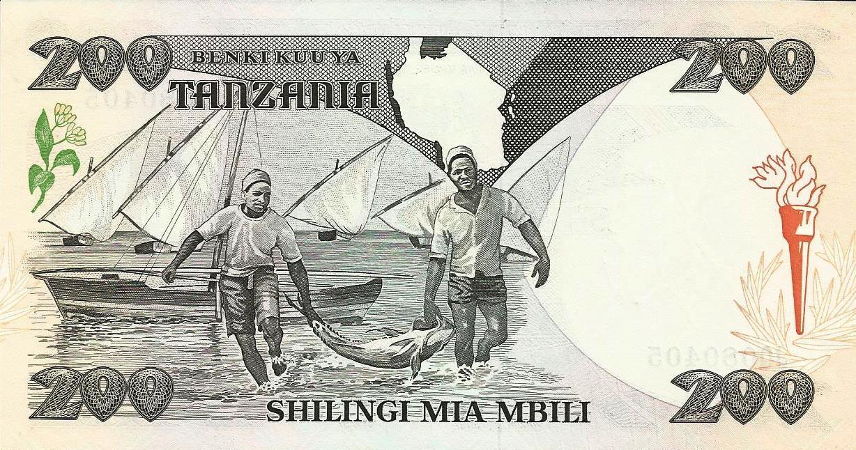 Tanzania - 200 Shillingi 1992 (# 20)