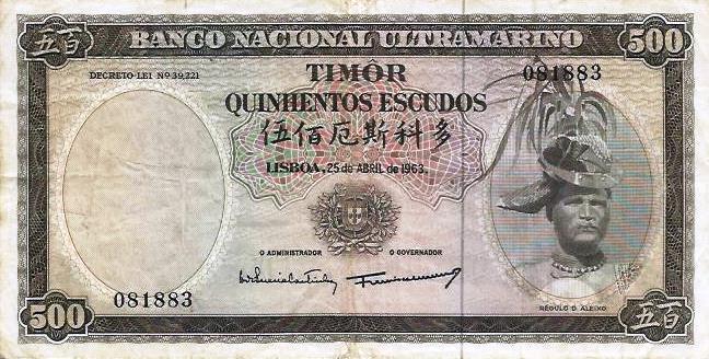 Timor - 500$00 1963 (# 29)