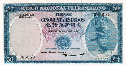 Timor - 50$00 1967 (#27a)