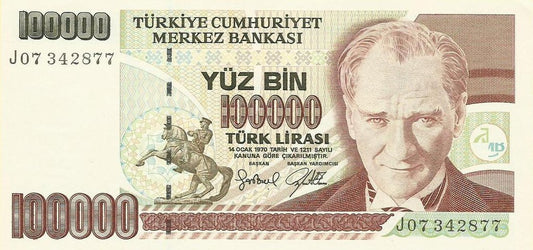 Turquia - 100000 Liras 1997 (# 206)