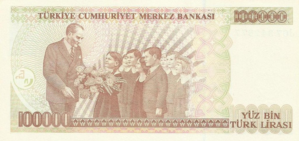 Turquia - 100000 Liras 1997 (# 206)