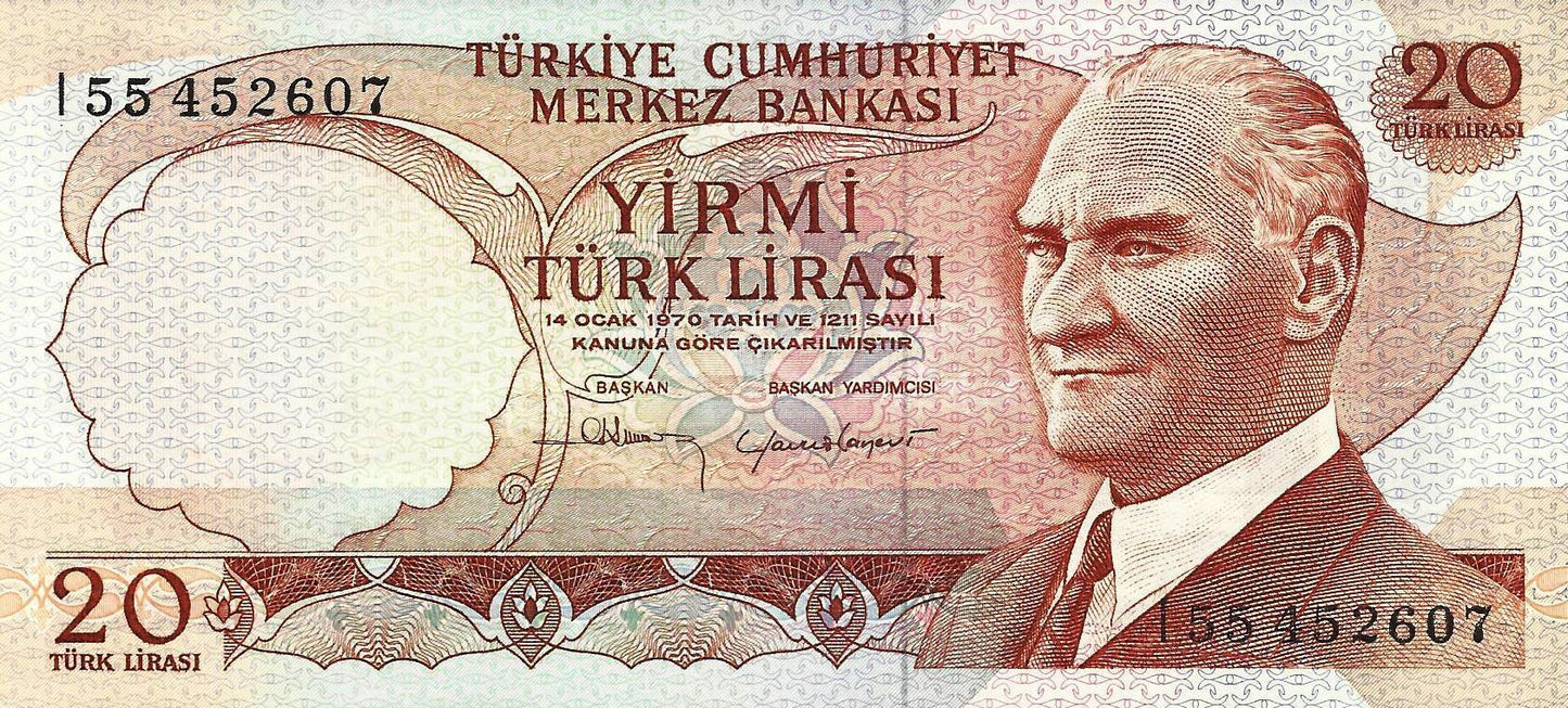 Turquia - 20 Liras 1974 (# 187b)
