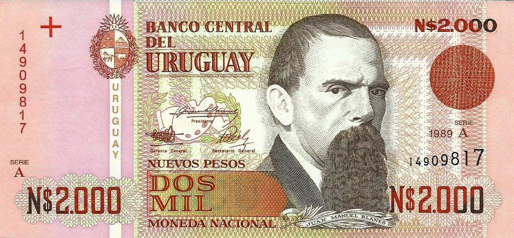 Uruguai - 2000 Pesos 1989 (# 68a)