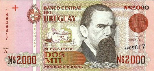 Uruguai - 2000 Pesos 1989 (# 68a)