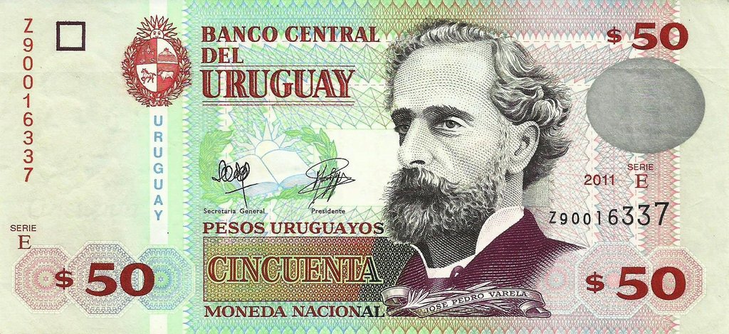 Uruguai - 50 Pesos 2011 (# 87b)(Substituição)