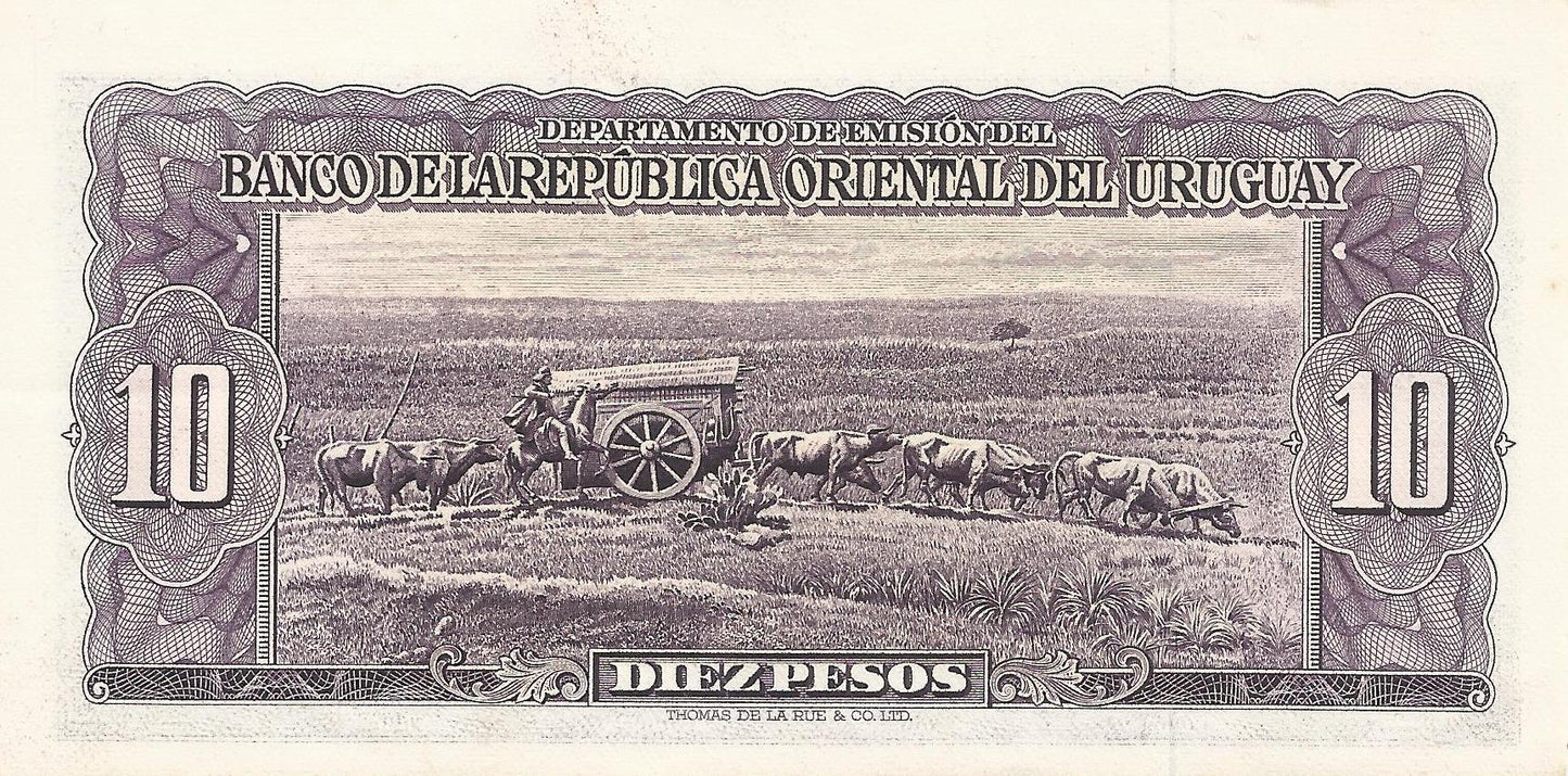 Uruguai - 10 Pesos 1939 (# 37c)