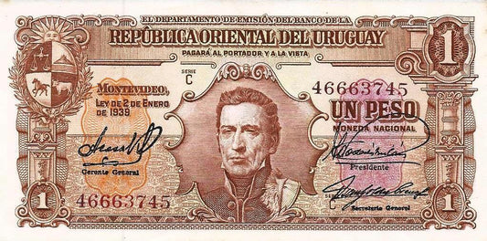Uruguai - 1 Peso 1939 (# 35b)