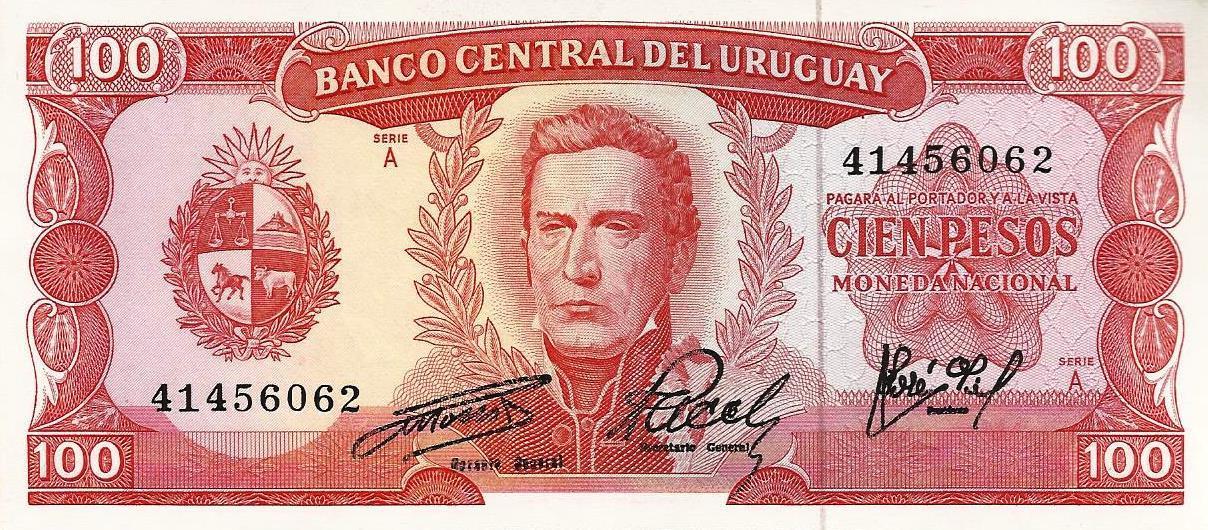 Uruguai - 100 Pesos 1967 (# 47a)