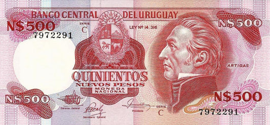 Uruguai - 500 Pesos 1985 (# 63b)
