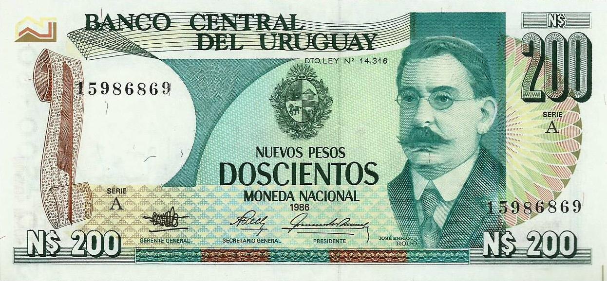 Uruguai - 200 Pesos 1986 (# 66)