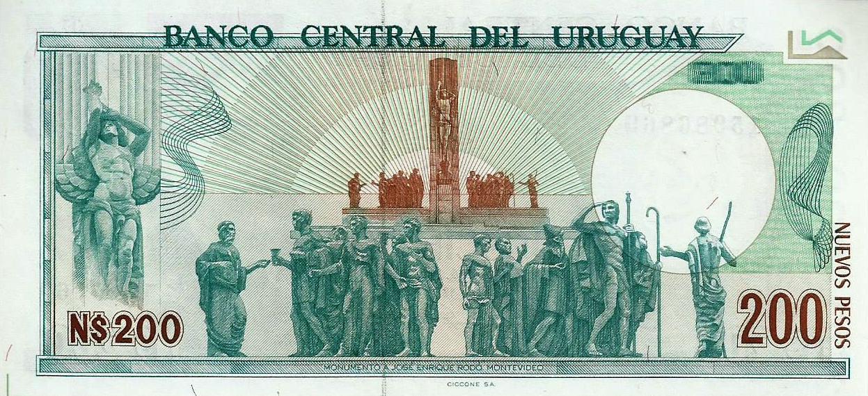 Uruguai - 200 Pesos 1986 (# 66)