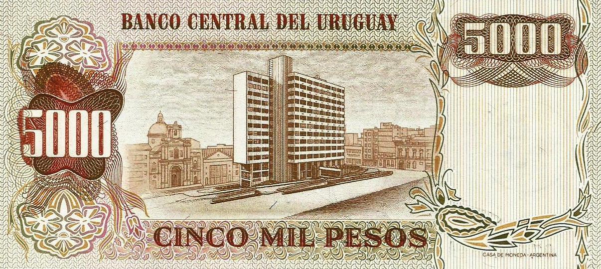 Uruguai - 5 Novos Pesos 1975 (# 57)