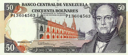 Venezuela - 50 Bolivares 1992 (# 65d)