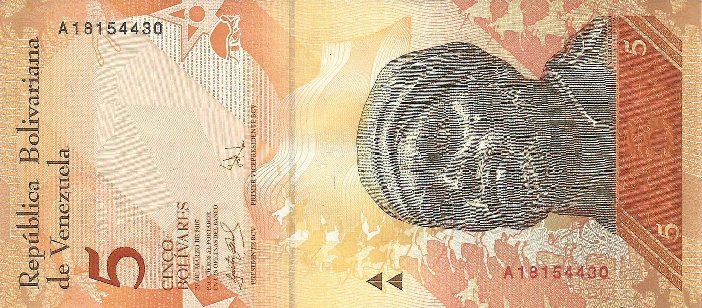 Venezuela - 5 Bolivares 2007 (# 89a)