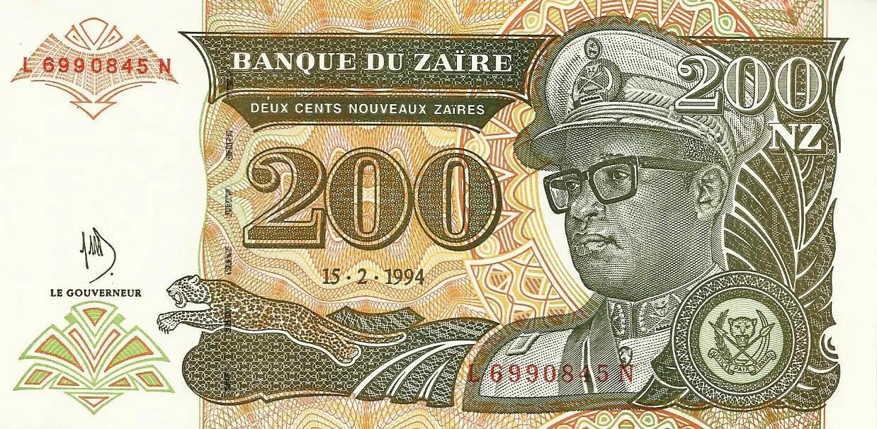 Zaire - 200 Novos Zaires 1994 (# 61)
