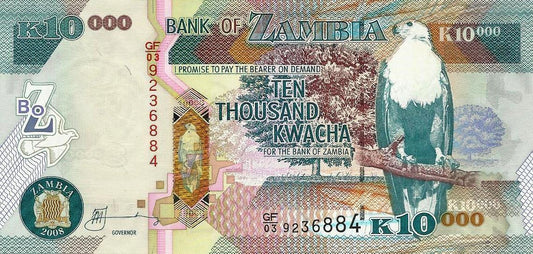 Zambia - 10000 Kwacha 2008 (# 46e)