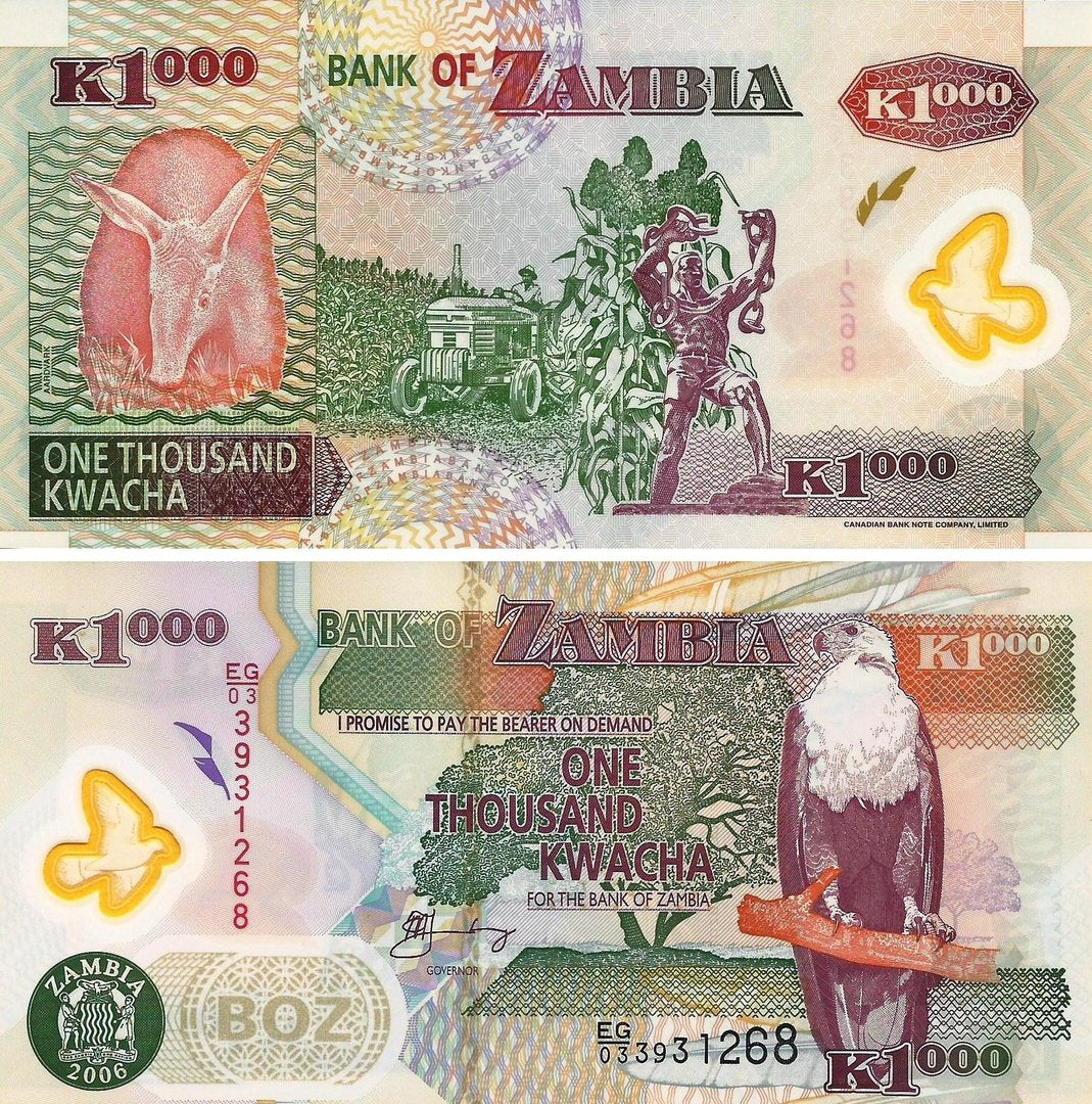 Zâmbia - 1000 Kwacha 2006 (# 44e)