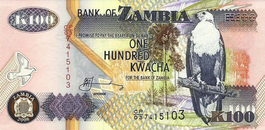 Zambia - 100 Kwacha 2008 (# 38g)