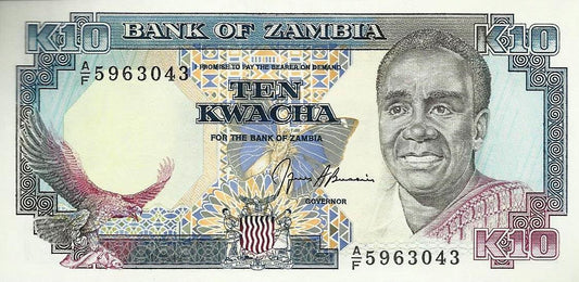 Zambia - 10 Kwacha 1989 (# 31b)