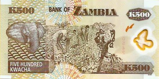Zambia - 500 Kwacha 2008 (# 43f)
