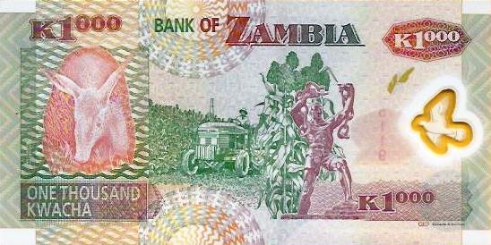 Zambia - 1000 Kwacha 2011 (# 44h)