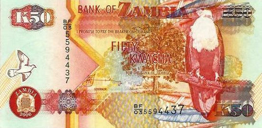 Zambia - 50 Kwacha 2006 (# 37e)