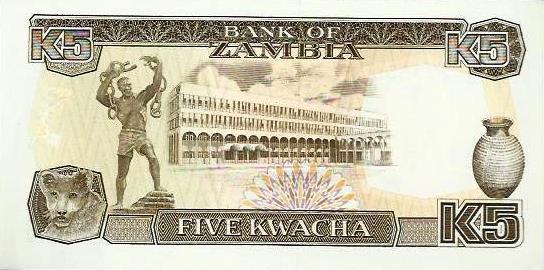 Zambia - 5 Kwacha 1989 (# 30a)