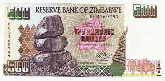 Zimbabwé - 500 Dolares 2004 (# 11)