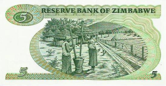 Zimbabwé - 5 Dolares 1994 (# 2e)
