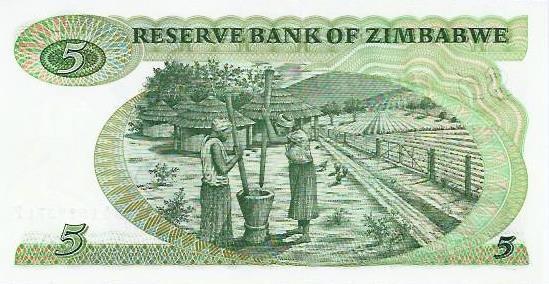 Zimbabwé - 5 Dolares 1983 (# 2c)