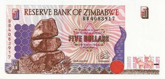 Zimbabwé - 5 Dolares 1997 (# 5)