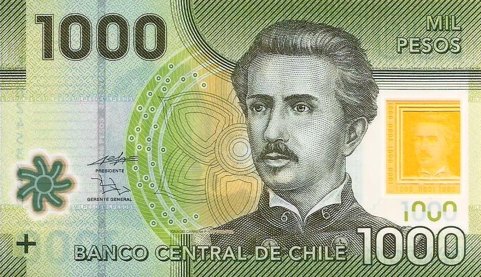 Chile - 1000 Pesos 2010 (# 161a)