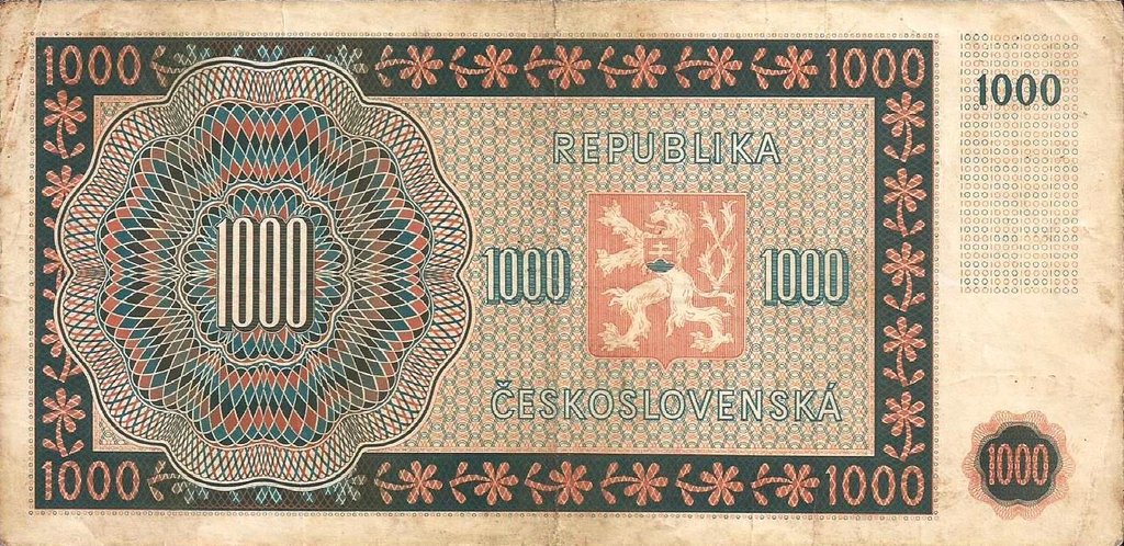 Checoslovaquia - 1000 Korun 1945 (# 74d)