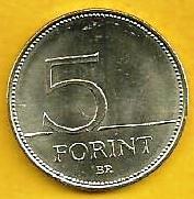 Hungria - 5 Forint 2021 (Km#..) 75 Anos Forint