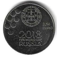 Portugal - 2,50 Euro 2108 (Km# 888) Campeonato do Mundial Fifa