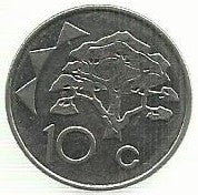 Namibia - 10 Centimos 2009 (Km# 2)