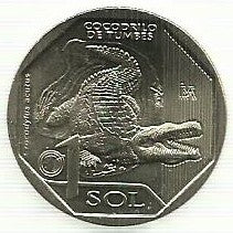 Peru  - 1 Sol 2017 (Km# 404) Crocodilo de Tumbes
