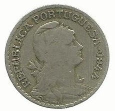Portugal - 1$00 1944 (Km# 578)