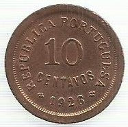 Portugal - 10 Centavos 1926 (Km# 573)