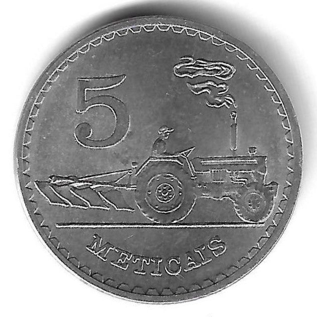 Moçambique - 5 Meticais 1980 (Km# 101)