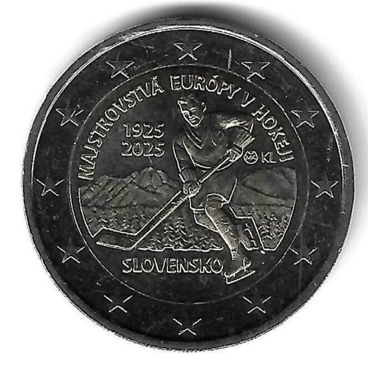Eslovaquia  - 2 Euro 2025 (Km# ..) Hoquei