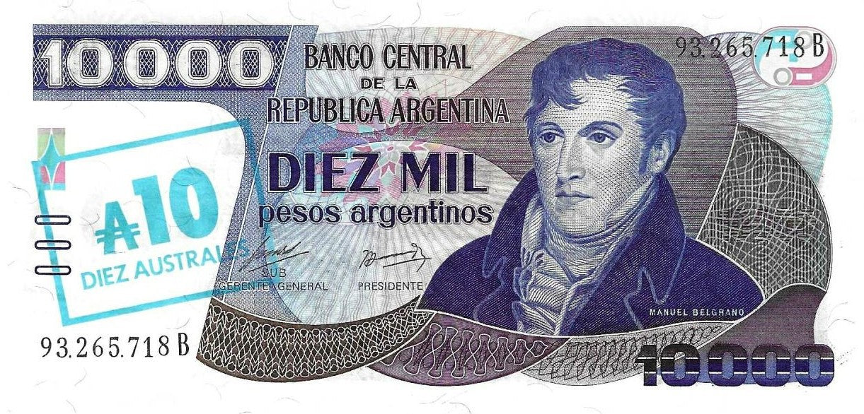 Argentina -10 Australes 1985 (# 322d)