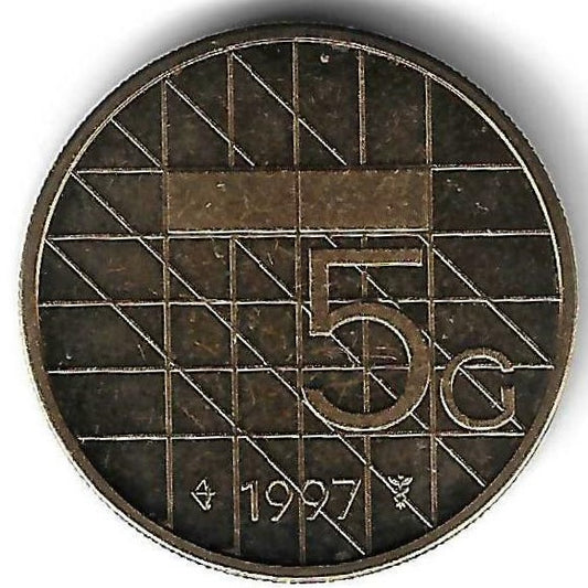 Holanda - 5 Gulden 1997 (Km# 210)