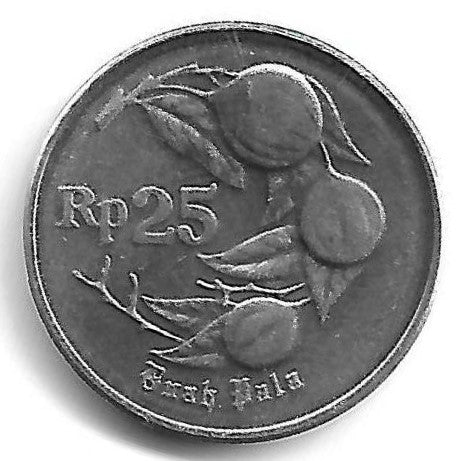 Indonesia - 25 Rupias 1992 (Km# 55)