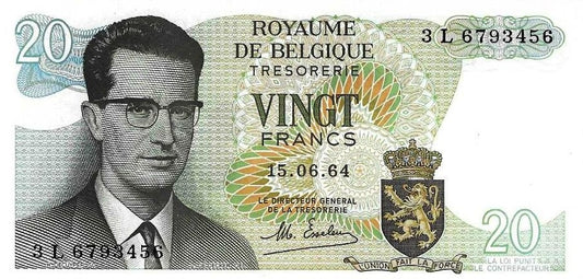 Belgica - 20 Francos 1964 (# 138)