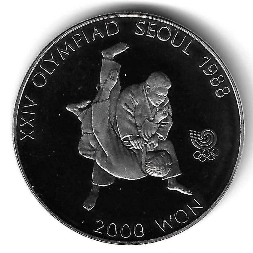 Coreia Sul - 2000 Won 1988 (Km# 51) Judo