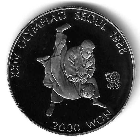 Coreia Sul - 2000 Won 1988 (Km# 51) Judo